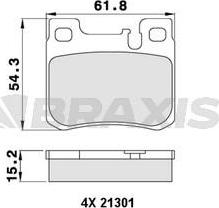 Braxis AA0471 - Тормозные колодки, дисковые, комплект autospares.lv