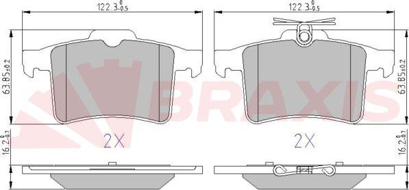 Braxis AA0669 - Тормозные колодки, дисковые, комплект autospares.lv