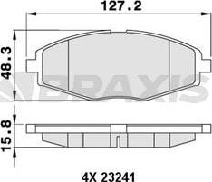 Braxis AA0042 - Тормозные колодки, дисковые, комплект autospares.lv