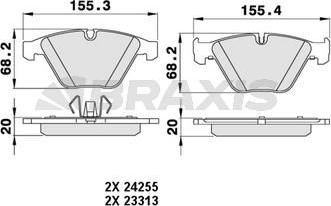 Braxis AA0063 - Тормозные колодки, дисковые, комплект autospares.lv