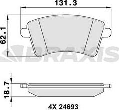 NK BL2548A1 - Тормозные колодки, дисковые, комплект autospares.lv