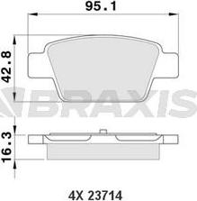 Braxis AA0154 - Тормозные колодки, дисковые, комплект autospares.lv