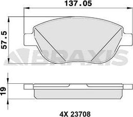 Braxis AA0108 - Тормозные колодки, дисковые, комплект autospares.lv