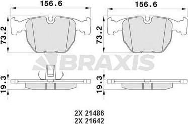 Braxis AA0110 - Тормозные колодки, дисковые, комплект autospares.lv