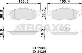 Braxis AA0112 - Тормозные колодки, дисковые, комплект autospares.lv