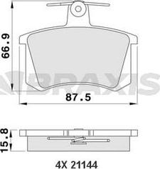 Braxis AA0117 - Тормозные колодки, дисковые, комплект autospares.lv