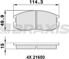 Braxis AA0137 - Тормозные колодки, дисковые, комплект autospares.lv