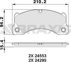 Braxis AA0342 - Тормозные колодки, дисковые, комплект autospares.lv