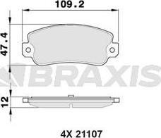 Braxis AA0352 - Тормозные колодки, дисковые, комплект autospares.lv