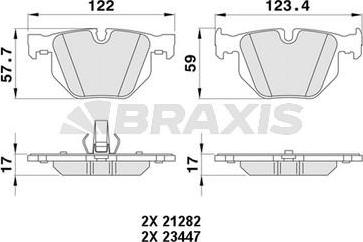 Braxis AA0388 - Тормозные колодки, дисковые, комплект autospares.lv