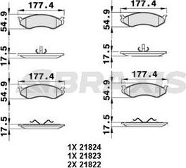 Braxis AA0247 - Тормозные колодки, дисковые, комплект autospares.lv