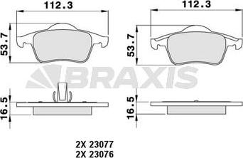 Braxis AA0203 - Тормозные колодки, дисковые, комплект autospares.lv