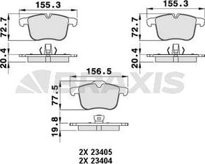 Braxis AA0213 - Тормозные колодки, дисковые, комплект autospares.lv