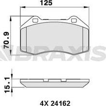 Braxis AA0288 - Тормозные колодки, дисковые, комплект autospares.lv