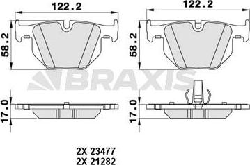 Braxis AA0230 - Тормозные колодки, дисковые, комплект autospares.lv