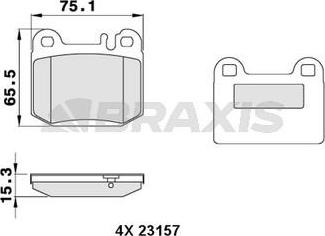 Braxis AA0273 - Тормозные колодки, дисковые, комплект autospares.lv