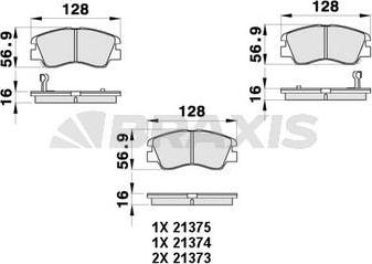 Braxis AB0430 - Тормозные колодки, дисковые, комплект autospares.lv