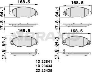 Braxis AB0086 - Тормозные колодки, дисковые, комплект autospares.lv