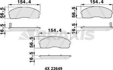 Braxis AB0147 - Тормозные колодки, дисковые, комплект autospares.lv