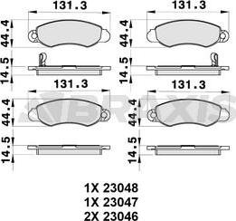 Braxis AB0303 - Тормозные колодки, дисковые, комплект autospares.lv