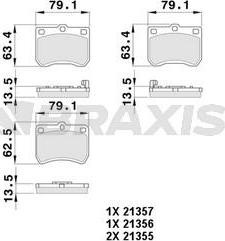 Braxis AB0389 - Тормозные колодки, дисковые, комплект autospares.lv