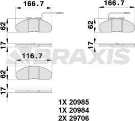 Braxis AB0247 - Тормозные колодки, дисковые, комплект autospares.lv