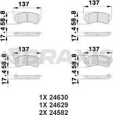 Braxis AB0207 - Тормозные колодки, дисковые, комплект autospares.lv