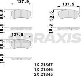 Braxis AB0212 - Тормозные колодки, дисковые, комплект autospares.lv
