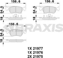 Braxis AB0230 - Тормозные колодки, дисковые, комплект autospares.lv