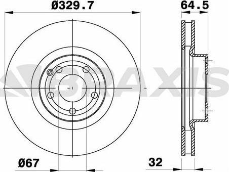 Braxis AD0994 - Тормозной диск autospares.lv