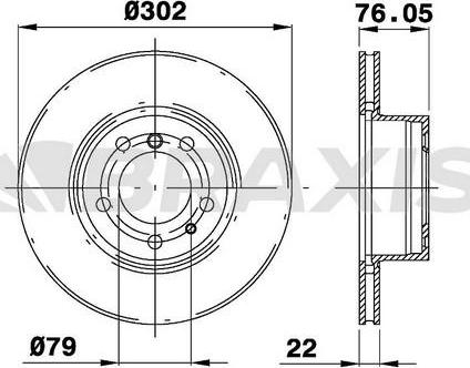 Braxis AD0980 - Тормозной диск autospares.lv