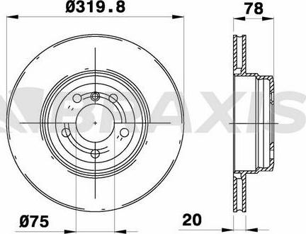 Braxis AD0981 - Тормозной диск autospares.lv