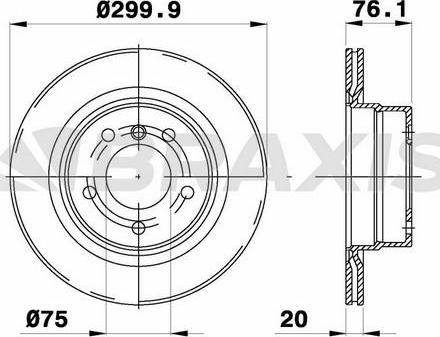 Braxis AD0988 - Тормозной диск autospares.lv