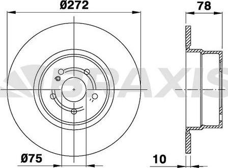 Braxis AD0979 - Тормозной диск autospares.lv