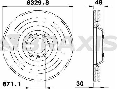 Braxis AD0400 - Тормозной диск autospares.lv