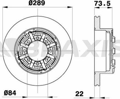 Braxis AD0408 - Тормозной диск autospares.lv