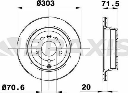 Braxis AD0414 - Тормозной диск autospares.lv