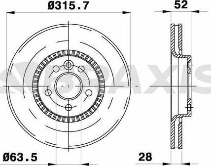 Braxis AD0415 - Тормозной диск autospares.lv