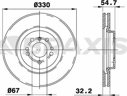 Braxis AD0410 - Тормозной диск autospares.lv