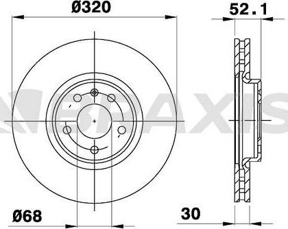 Braxis AD0009 - Тормозной диск autospares.lv