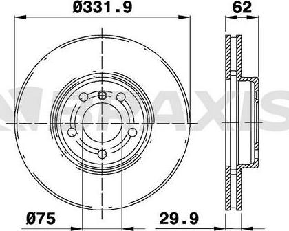 Braxis AD0004 - Тормозной диск autospares.lv