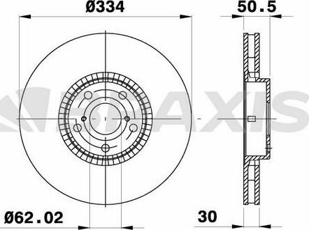 Braxis AD0012 - Тормозной диск autospares.lv