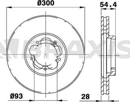 Braxis AD0196 - Тормозной диск autospares.lv