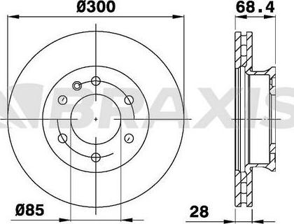 Braxis AD0109 - Тормозной диск autospares.lv