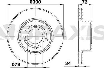 Braxis AD0114 - Тормозной диск autospares.lv