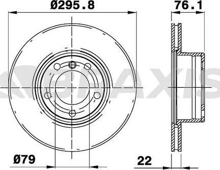 Braxis AD0184 - Тормозной диск autospares.lv