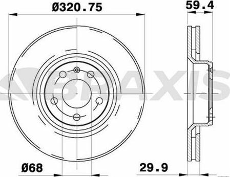 Braxis AD0182 - Тормозной диск autospares.lv