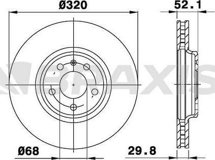 Braxis AD0309 - Тормозной диск autospares.lv