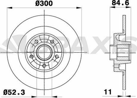 Braxis AD0338 - Тормозной диск autospares.lv