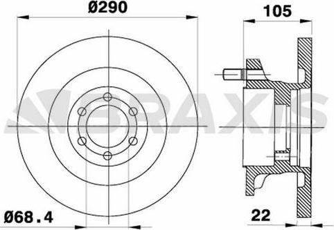 DT Spare Parts 02.06.42.131467 - Тормозной диск autospares.lv